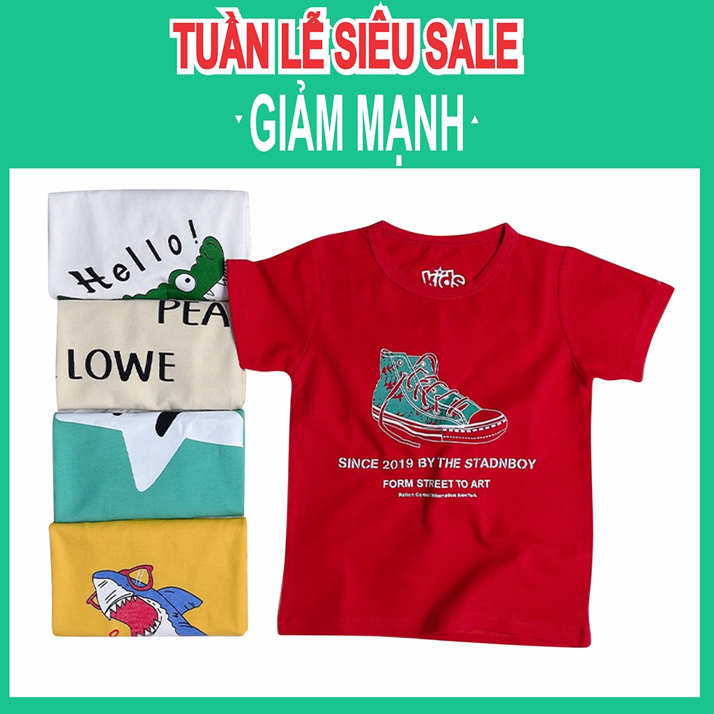 MA020 Áo thun bé trai ,áo phông bé trai in nhiều họa tiết  đẹp (Size 8-16kg) chất vải 100% cotton RZM1