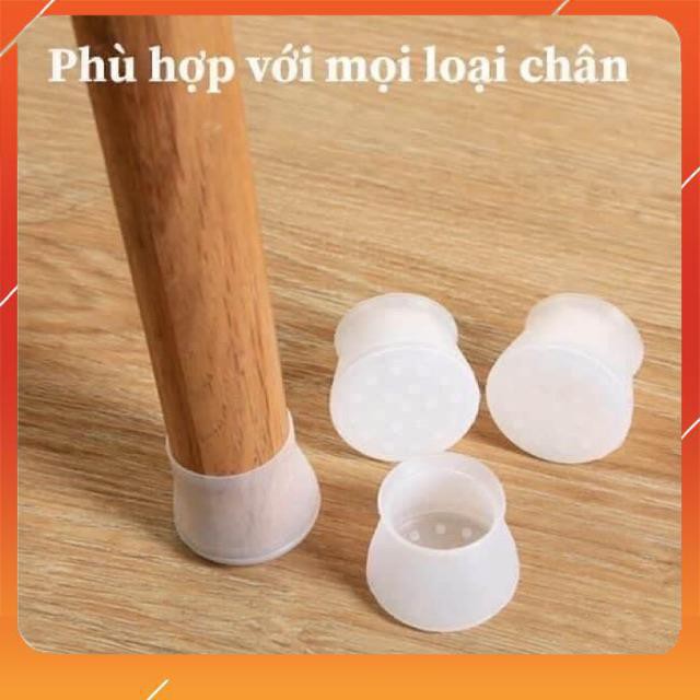SÉT 4 BỌC CHÂN BÀN GHẾ SILICON