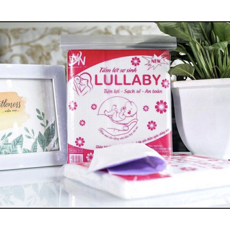 Tấm lót Sơ Sinh Lullaby 3 Lớp , Miếng lót chống thấm dành cho trẻ sơ sinh Tiện lợi - Sạch Sẽ - An toàn