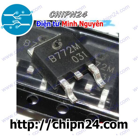 [5 CON] Transistor Dán B772 TO-252 PNP Lớn 3A 30V (SMD Dán) (2SB772 772)