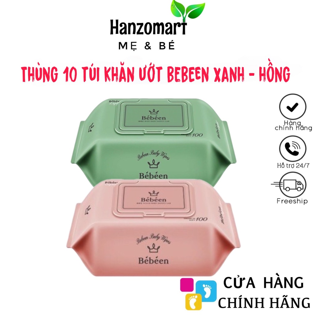 Combo 1 thùng khăn ướt Bebeen Hàn Quốc