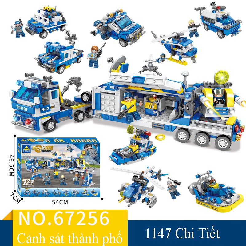 BỘ ĐỒ CHƠI XẾP HÌNH LEGO CẢNH SÁT Flying Eagle SWAT 2020