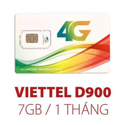 [FREESHIP 50K] Sim 4G Viettel D500 D900 4-7Gb/tháng - Miễn phí 12 tháng không nạp tiền