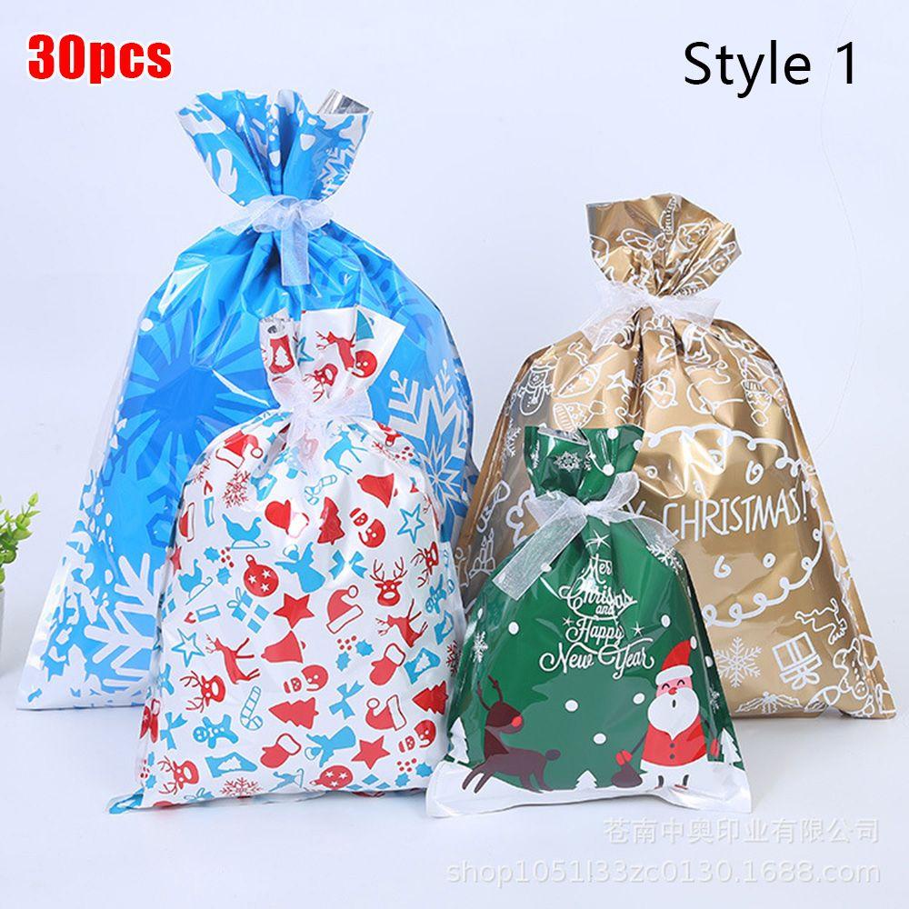 Túi Đựng Bánh Quy / Quà Tặng Giáng Sinh Có Dây Ruy Băng