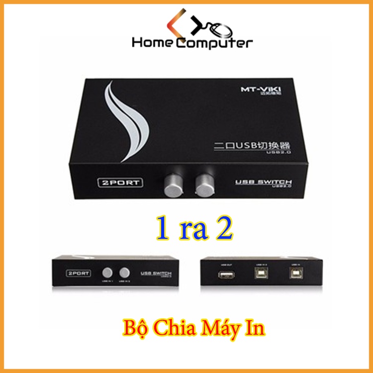 Bộ chia máy in ra 2 cổng, 4 cổng. bảo hành 6 tháng.Home Computer