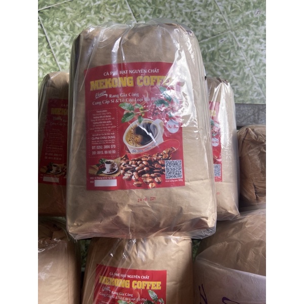 combo 5kg cà phê hạt rang Robusta và Culi