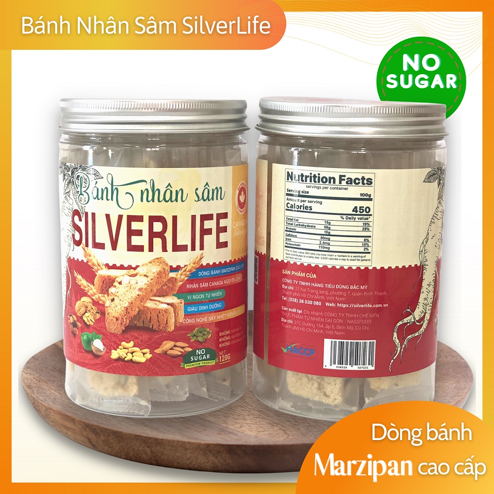 Bánh nhân sâm SilverLife 120gr| Nạp dinh dưỡng - Khỏe hơn mỗi ngày