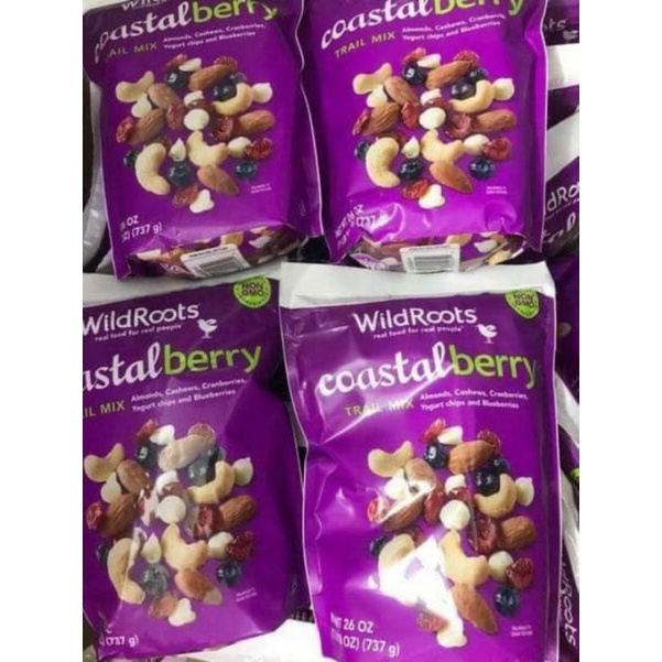 Hạt hỗn hợp WildRoots Coastal Berry Trail Mix 737g của Mỹ