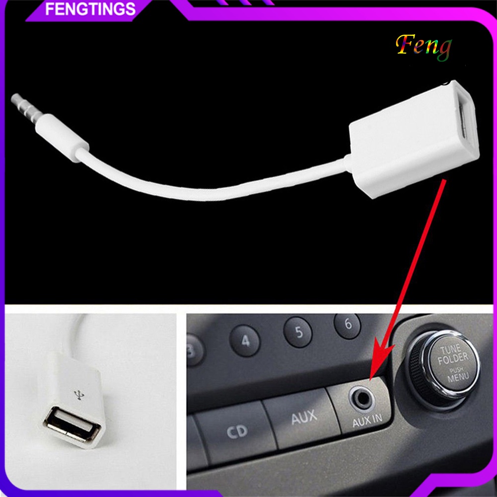 Cáp Chuyển Đổi Âm Thanh Usb 2.0 Female Sang 3.5mm Male Cho Xe Hơi