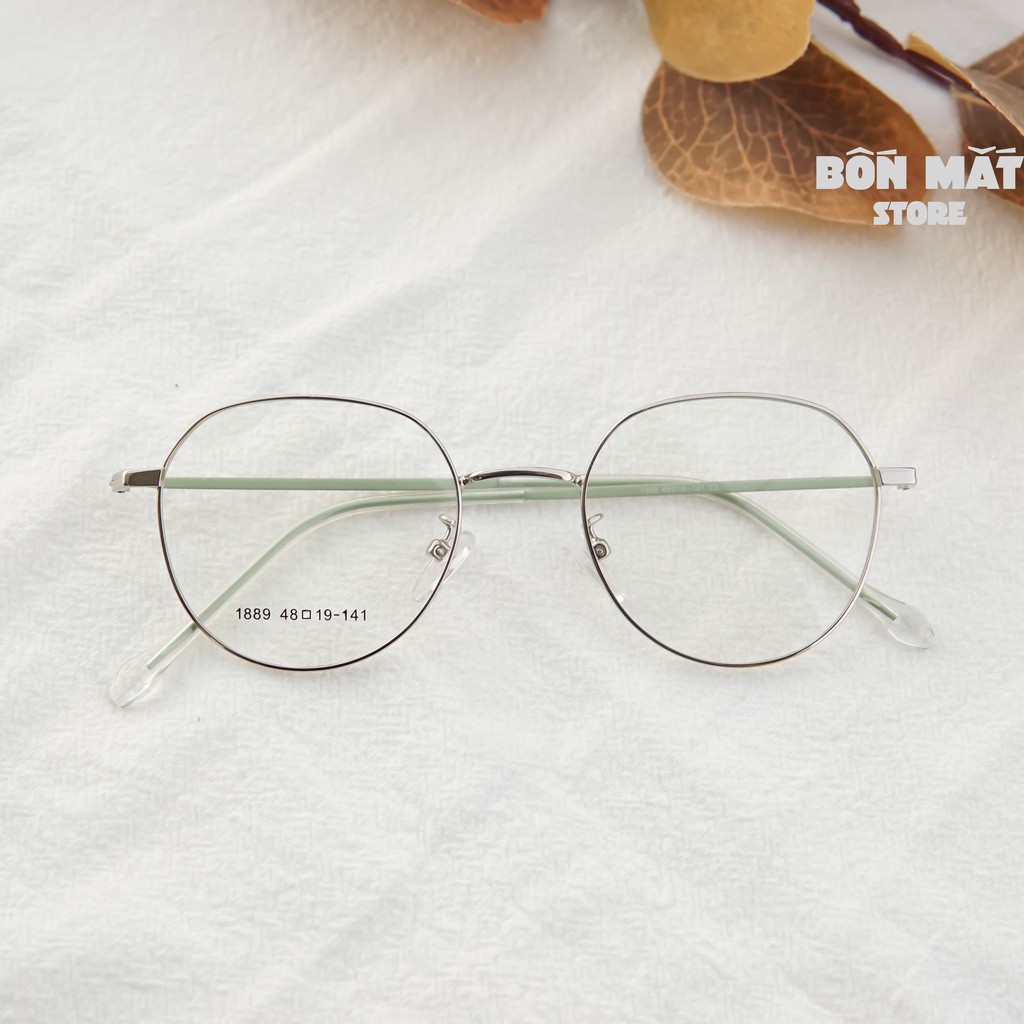 Gọng Kính Kim Loại Tròn Form Nhỏ 1889 (Tặng Hộp Khăn) | BigBuy360 - bigbuy360.vn