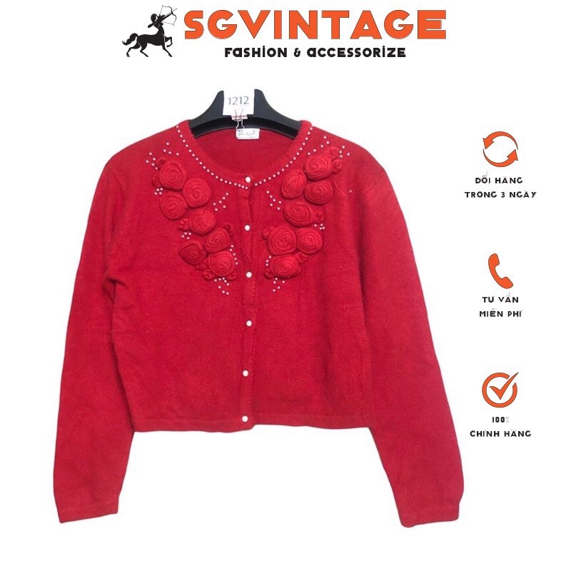 Áo khoác cardigan Áo len nữ lông cừu vintage Nhật. tay dài bồng THỜI TRANG NỮ MÙA THU ĐÔNG B202