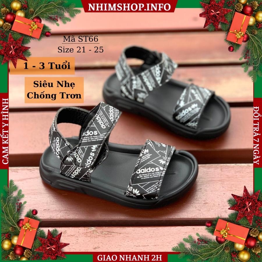 Giày sandal bé trai siêu nhẹ êm chân quai chữ thời trang dép quai hậu dán phong cách Hàn Quốc cho trẻ em 1 2 3 tuổi ST66