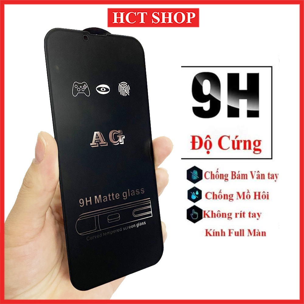 Kính cường lực chống vân tay, chống bẩn AG cho iPhone 6Plus, 7Plus, Xsmax, 11promax, 12promax, 13promax