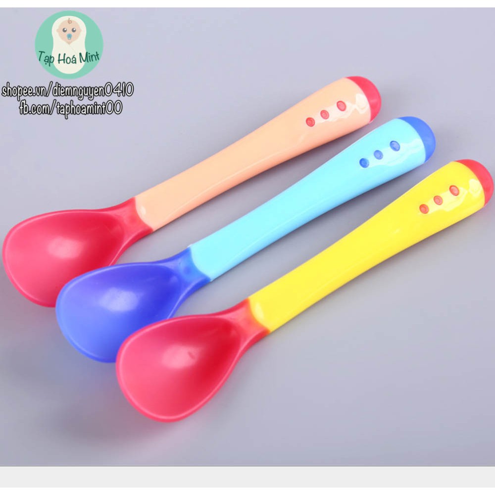 Muỗng Ăn Dặm Báo Nóng Silicone