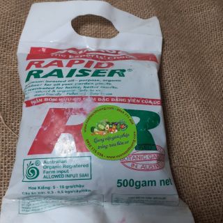 500g phân hữu cơ đậm đặc dạng viên rapid raiser của úc, tăng năng suất