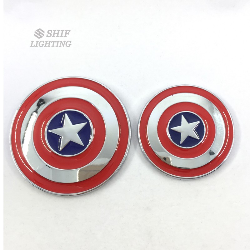 Miếng dán logo Captain America bằng kim loại dùng trang trí xe