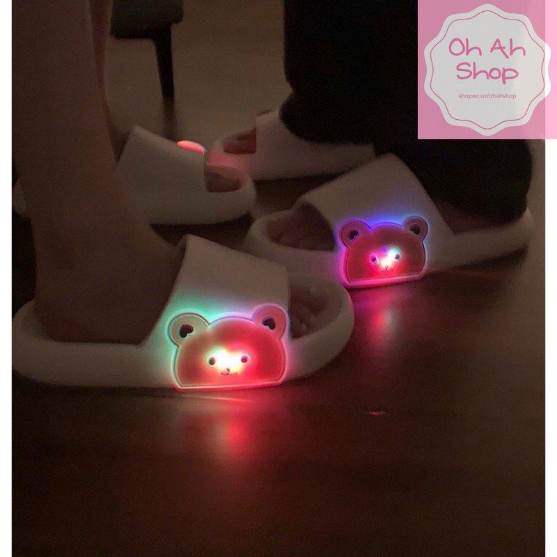 🍓  Dép gấu phát sáng xinh xắn Dễ Thương Loại 1 Chính Hãng Dép Couple Cặp Đôi