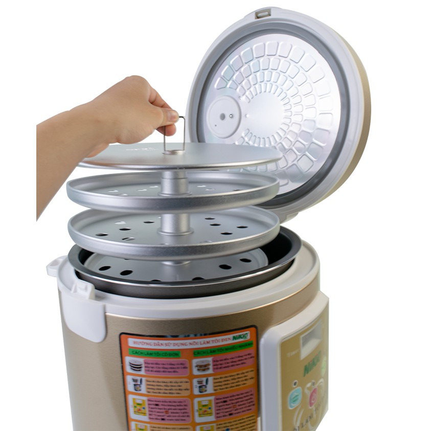 Nồi Làm Tỏi Đen Tự Động Nhật Bản Nikio NK-688 - 5L, làm 1.4kg tỏi đen - Màu Vàng