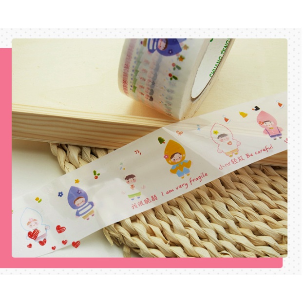 Băng keo đóng hàng họa tiết dễ thương