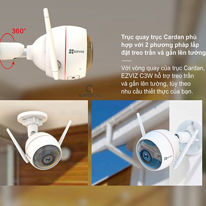 Camera ngoài trời IP wifi EZVIZ CSC3WN Full HD 1080p tặng kèm thẻ nhớ 32G