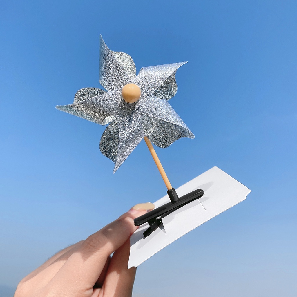 Kẹp tóc bé gái thiết kế chong chóng dễ thương có thể xoay vòng