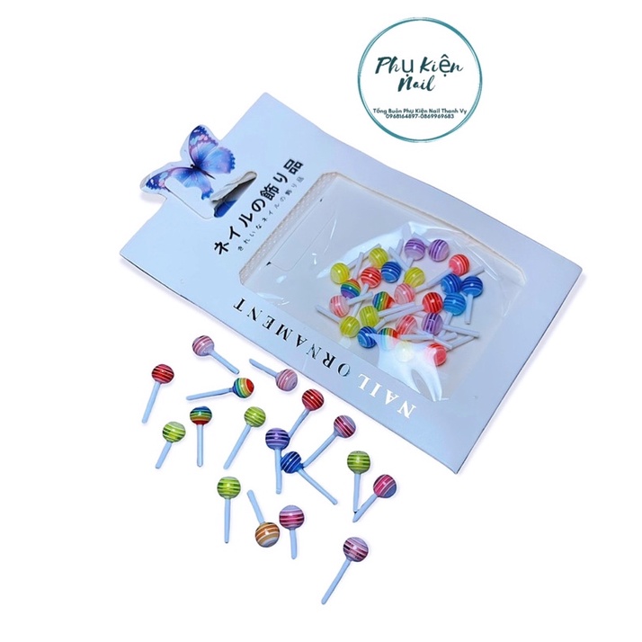 Charm hình nơ thuỷ tinh trang trí móng tay [Thanh Vy Nail]