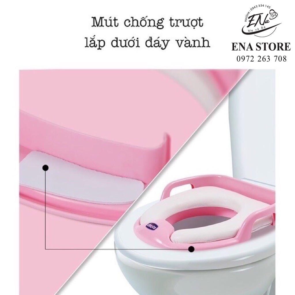 Bệ thu nhỏ bồn cầu Chicco chính hãng, Bệ toilet, lót bồn cầu cho bé