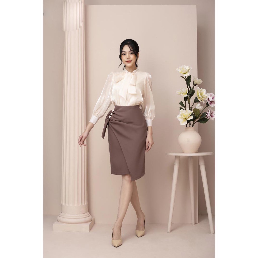 Chân váy bút chì vạt lệch ( giá sale) còn BE, NÂU | BigBuy360 - bigbuy360.vn