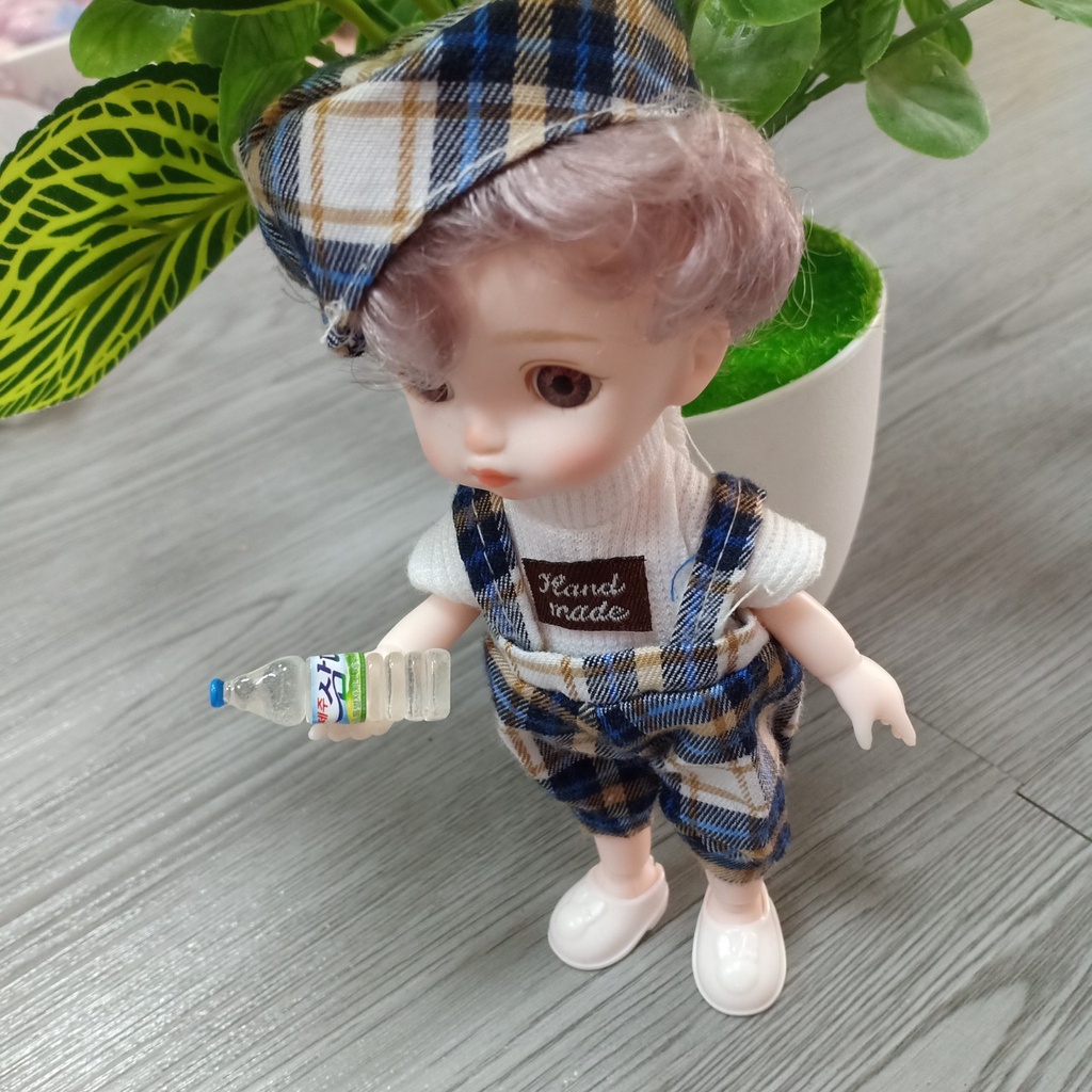 Chai nước khoáng mini đồ chơi mô phỏng cho búp bê
