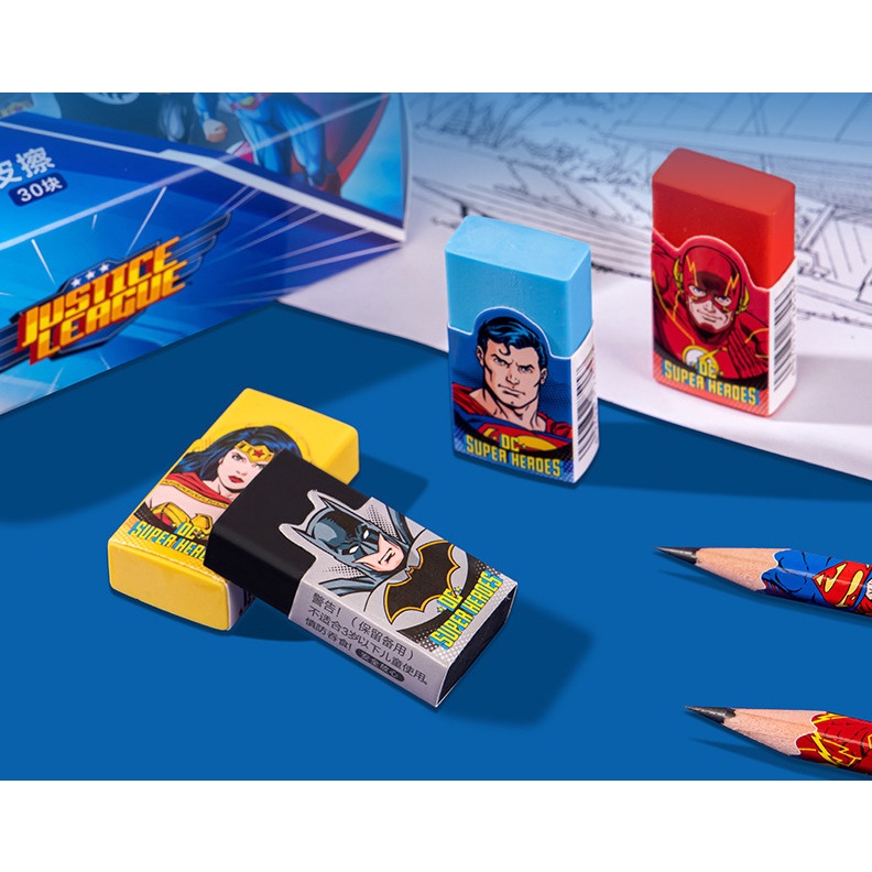 Gôm tẩy Deli vẽ hình hoạt hình siêu nhân - 1 chiếc - XP104/XP105