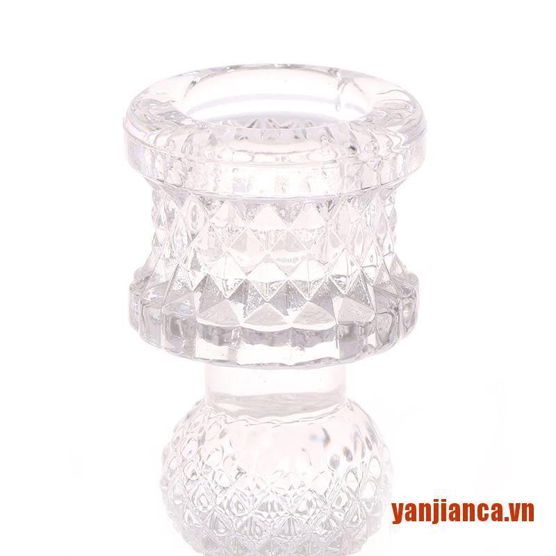 Giá Đỡ Đèn Cầy Bằng Thủy Tinh Trong Suốt Phong Cách Cổ Điển Sang Trọng