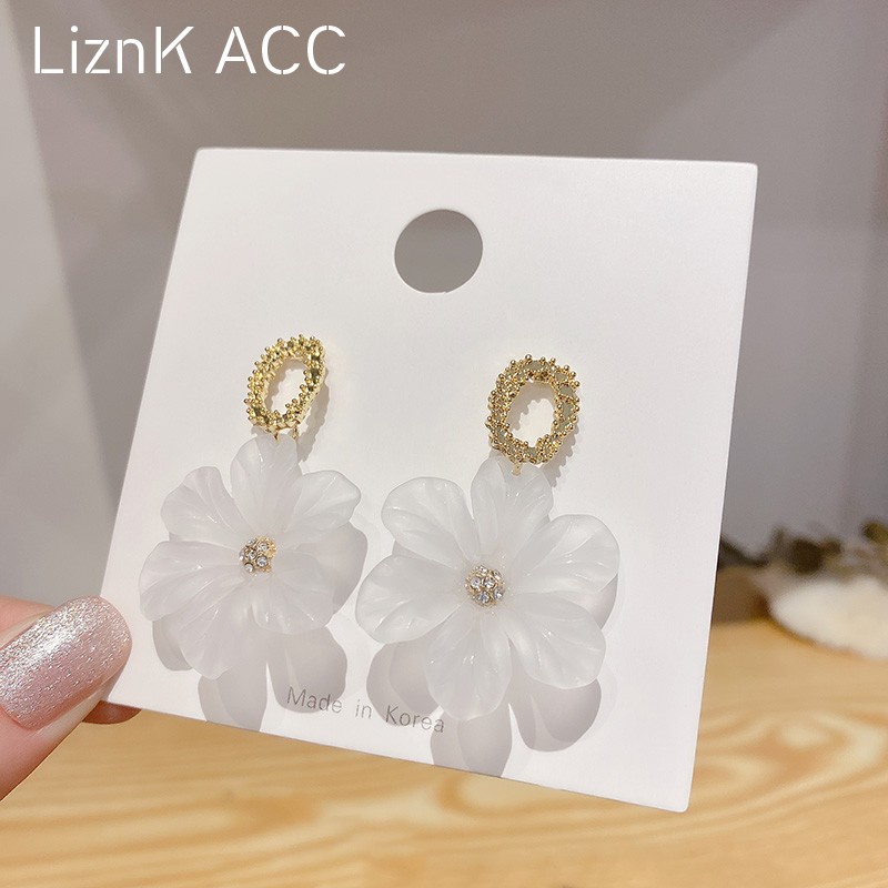 Bông Tai Mạ Bạc 925 Hình Hoa Phong Cách Hàn Quốc Mới 2022