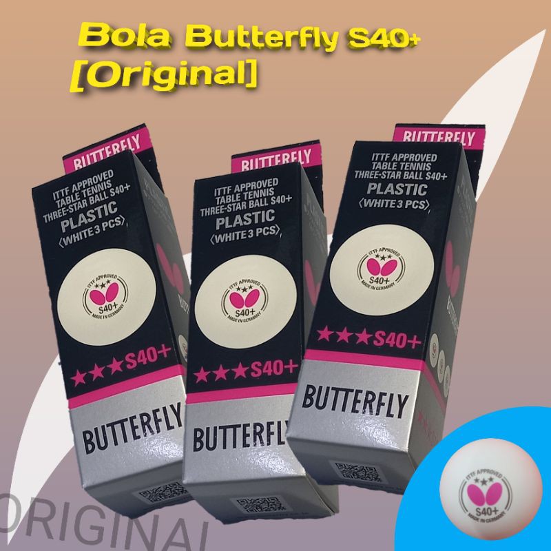 Quả Bóng Pingpong Butterfly S40 + Contents 3 Chính Hãng