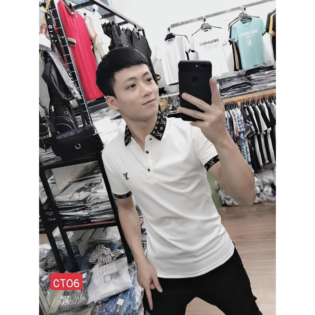 Áo Thun Nam, Áo Phông Nam, Dáng Ôm Body, Không Nhăn, Không xù Hit Hót Thời Trang Cao Cấp Luty Shop ms6007