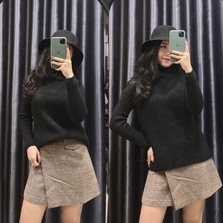 Chân váy dạ kẻ