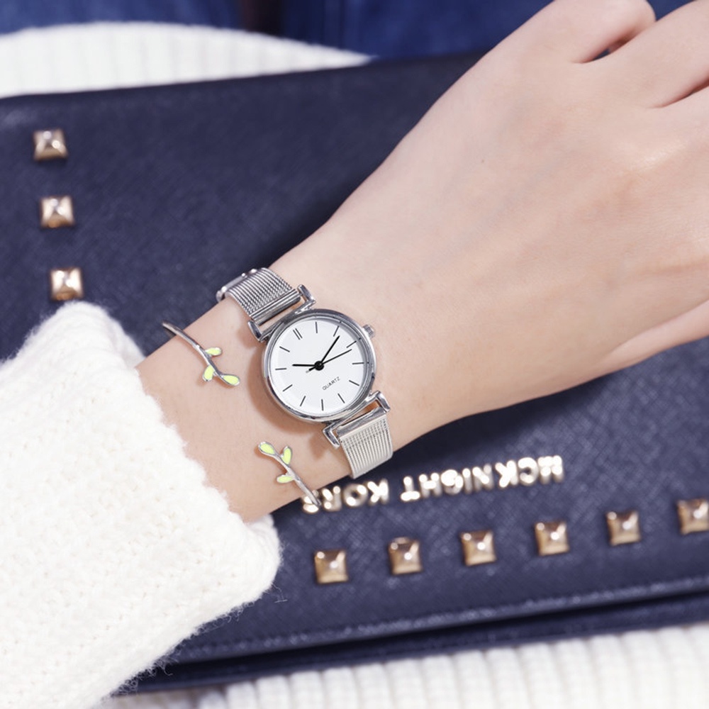 Đồng Hồ Quartz Mặt Nhỏ Đơn Giản Phong Cách Hàn Quốc