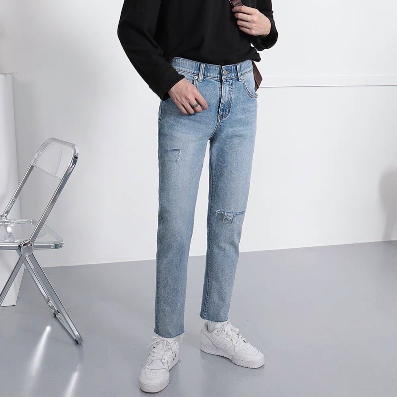 QUẦN JEANS SKINNY CO DÃN R2C FORM UNISEX (có hình chụp thật)