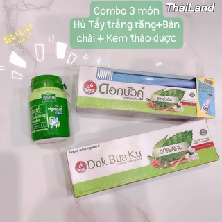 Set bột trắng răng supaporn + kem đánh răng dokbuaku 190gr siuuu trắng răng - ảnh sản phẩm 2