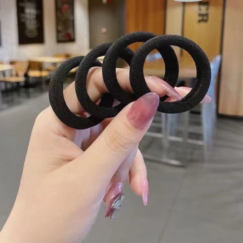 Sét 10 chun cột tóc màu trà sữa siêu hot co dãn mềm đủ màu