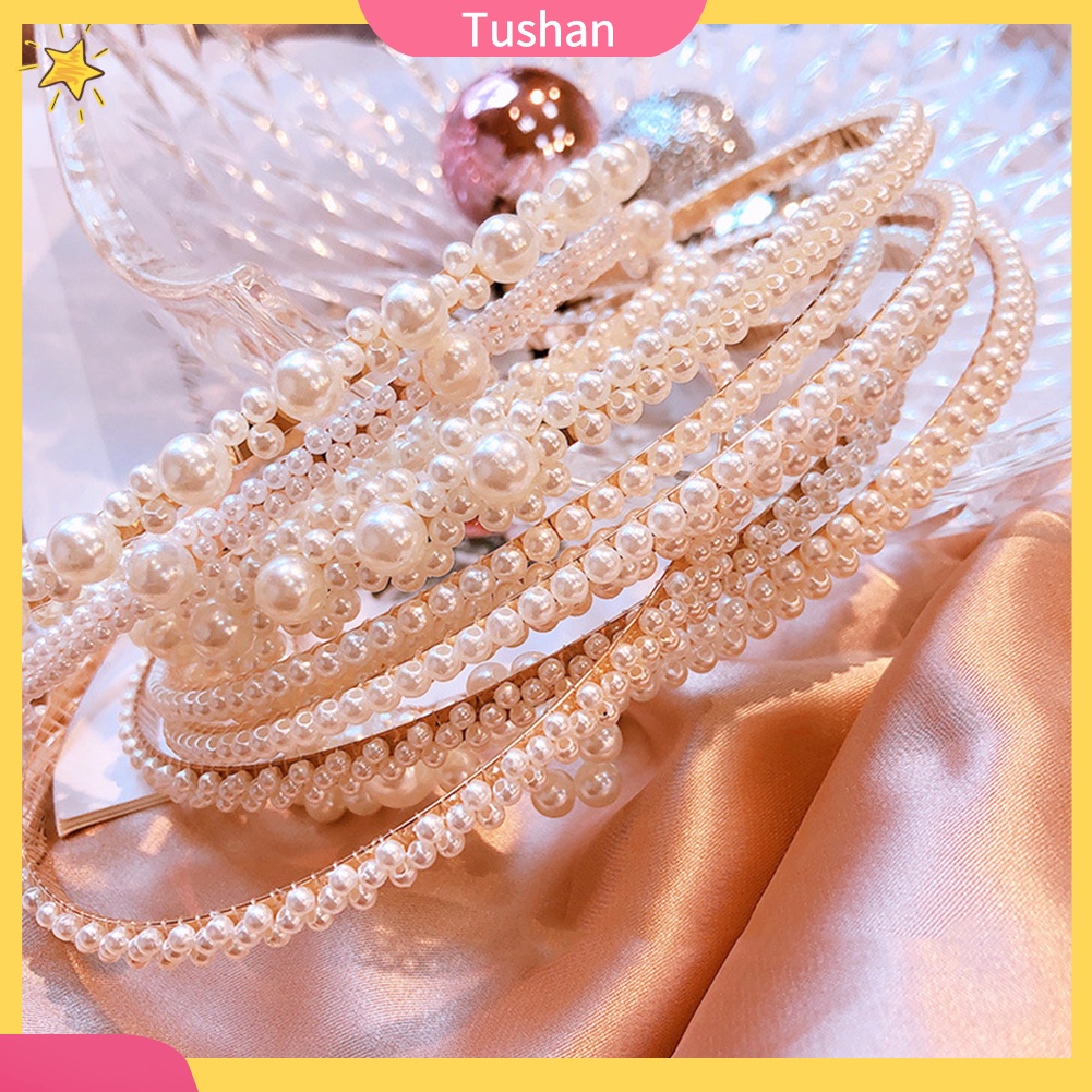 Cài tóc đính ngọc trai nhân tạo thiết kế thanh lịch thời trang cho phụ nữ