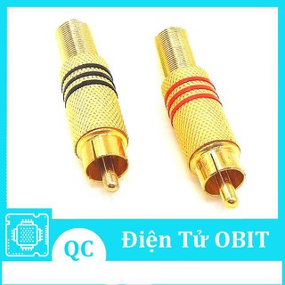 Jack Hoa Sen Mạ Vàng - Jack RCA AV Bắt Vít (1 chiếc)
