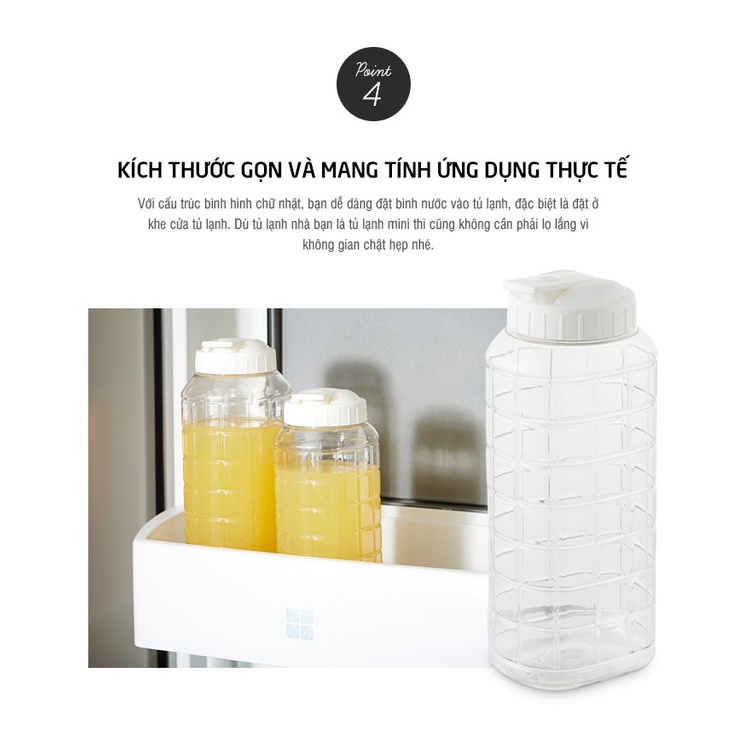 Bình nước Lock&amp;Lock 1000ml - 1500ml cho bé đem đi học, Bình đựng nước nhựa mini kiểu dáng thể thao - HAPOS