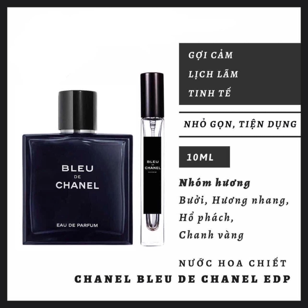 [AUTH] Nước hoa dùng thử nam cao cấp Bleu De Chanel Edp chính hãng chiết 10ml
