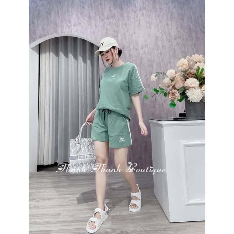 Bán sỉ Bộ đùi sọc 3 vai thêu chữ da.s cho nữ