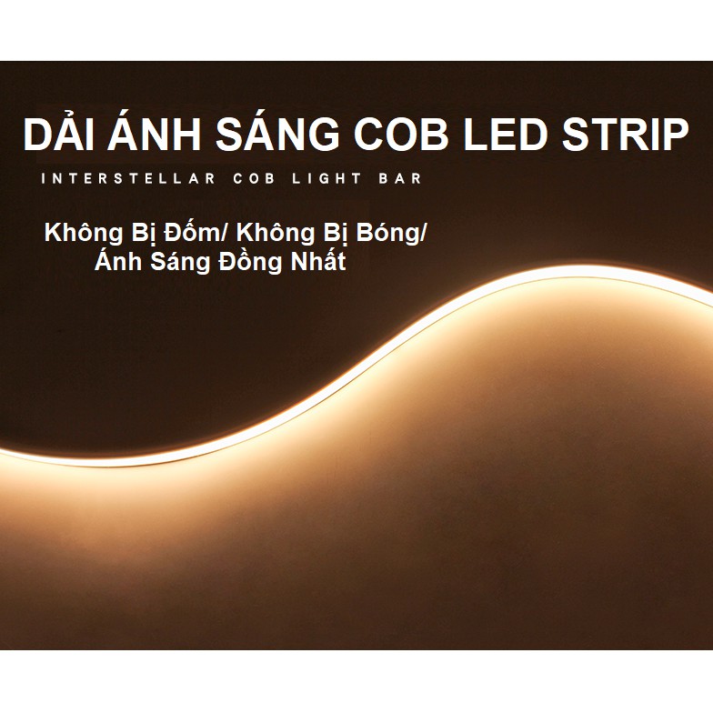 Cuộn LED Dán COB 5m/cuộn Có Độ Sáng Cao 70W, 512Led/m 24V Không Có Điểm Mù, Độ Dẻo Dai Cao, Chống Gãy Gập