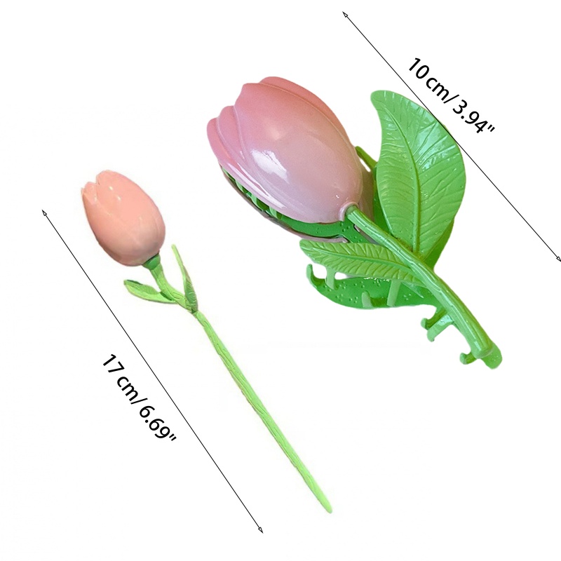 Kẹp Tóc Càng Cua Hình Hoa Tulip Dễ Phối Đồ Dùng Hàng Ngày