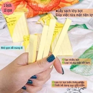 bông mút rửa mặt gói 12 miếng