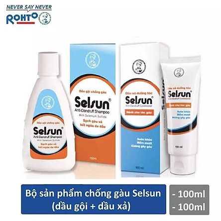 Combo Dầu Gội Chống Gàu Selsun 100ml + Dầu Xả Dưỡng Tóc Selsun 100ml