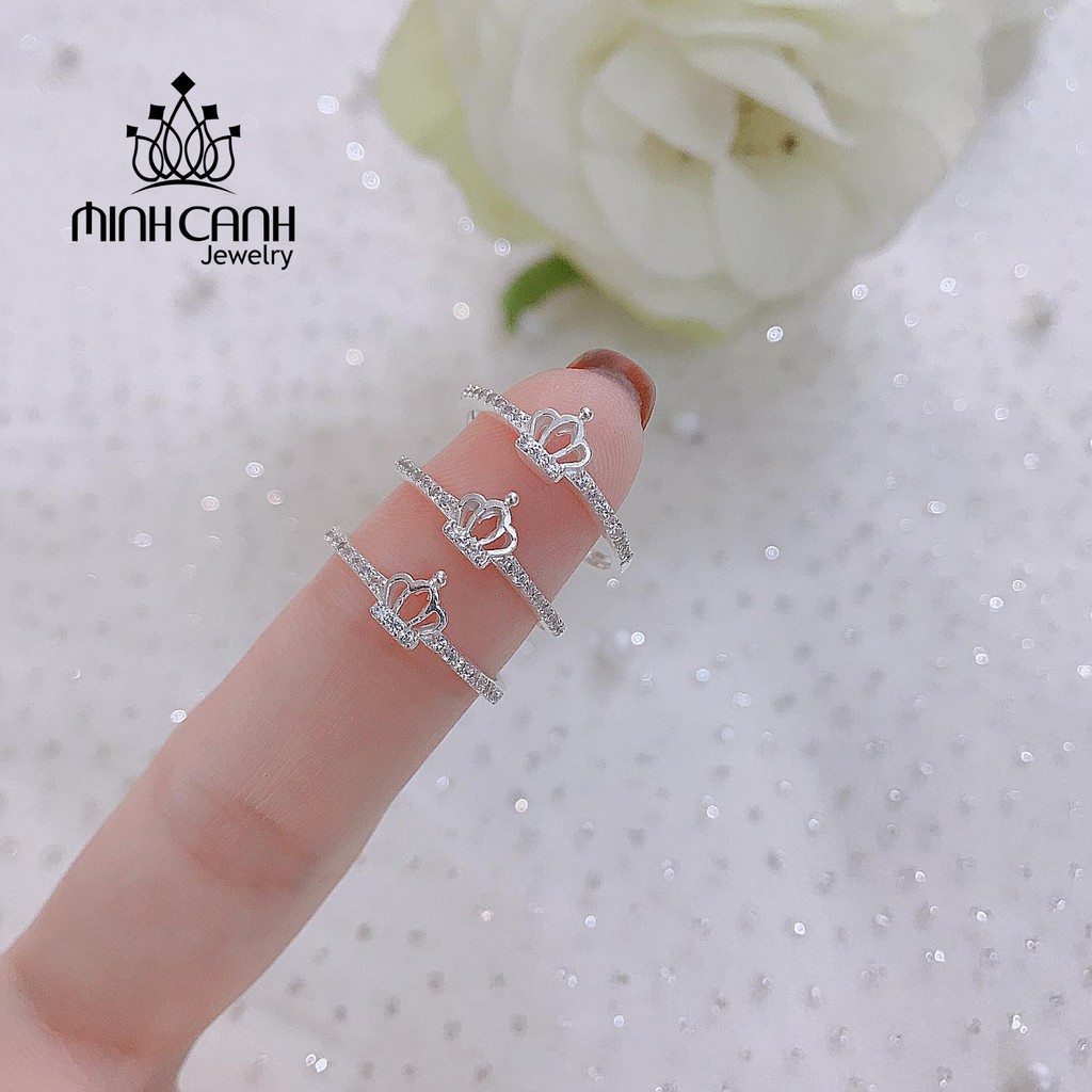 Nhẫn Bạc Nữ Hình Vương Miện Đính Đá - Minh Canh Jewelry