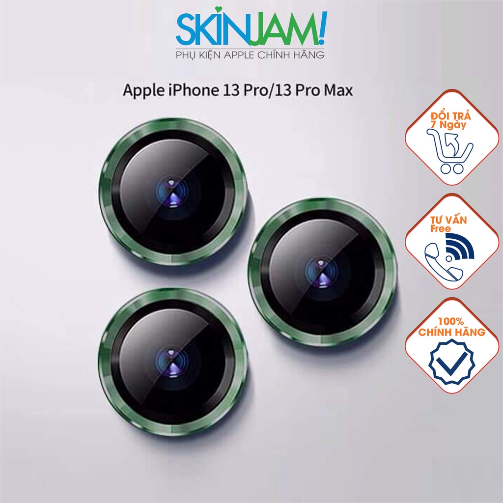 Lens Camera KUZOOM Xanh Rêu/ Xanh Đen Màu Nguyên Bản iP 13/ 13 Promax Chính Hãng Cao Cấp Kuzoom, Có Khung Trợ Dán